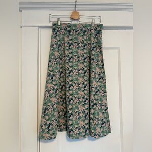 Pact Floral A-Line Midi Skirt, Size M